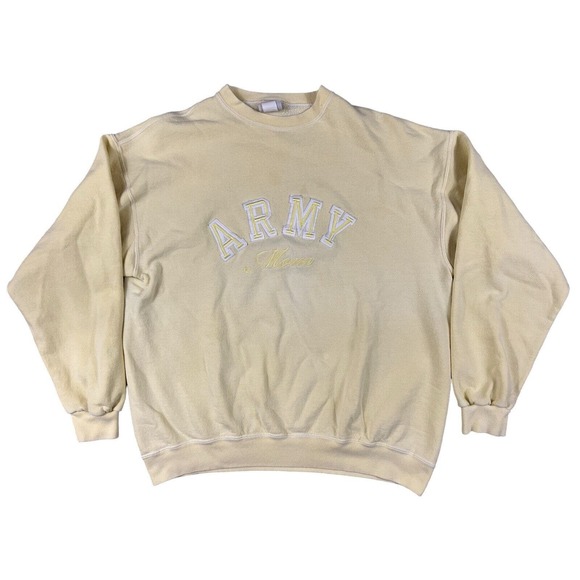 VTG Oarsman 913 Army Mom Yellow Sweatshirt‎ Pullover Sz M - Picture 1 of 7
